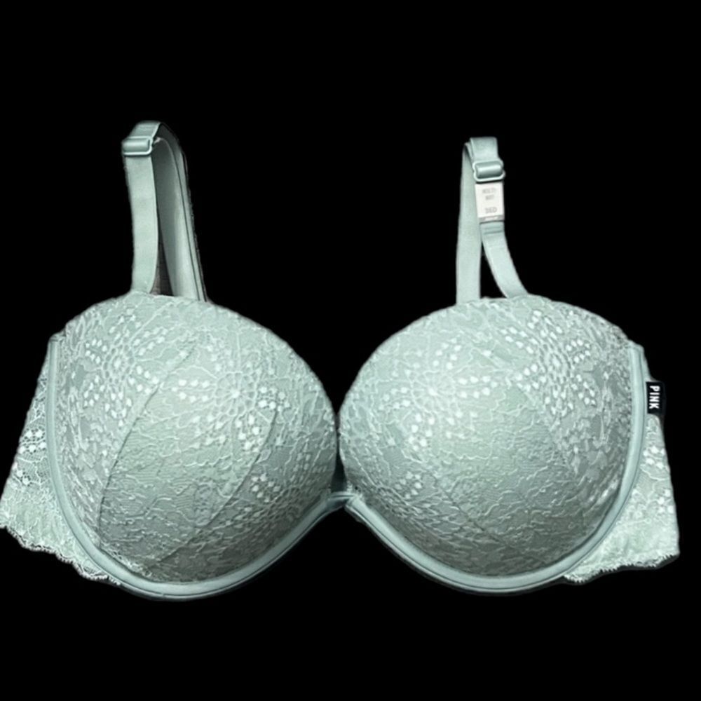 Victoria’s Secret Pink Date Plunge Push up Padded Multi-way bra Sage New